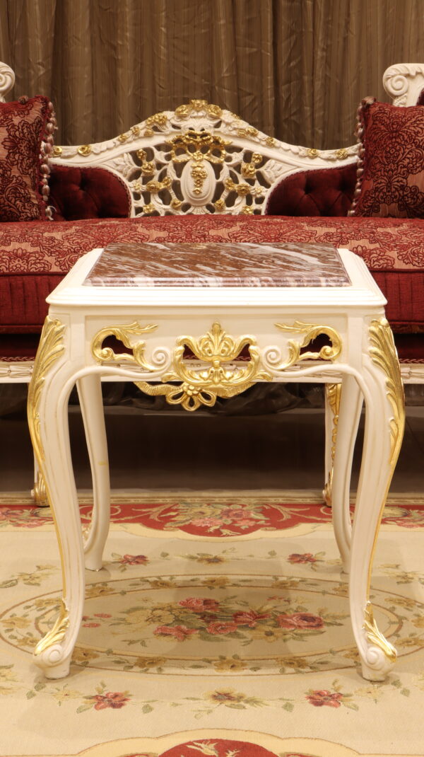 Handmade Queen Side Table With Marble Top 4