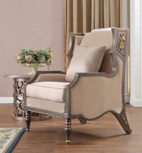 Luxury Gold Chair Hd-3058 By Homey Design | Mobilia Cleopatra Luxury Gold Chair HD-3058 By Homey Design