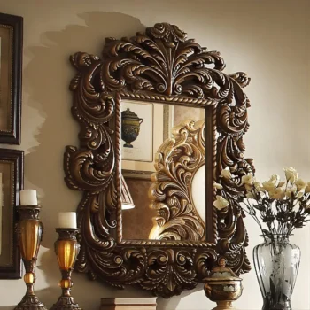 Met Ant Gold & Perfect Victorian Brown Mirror HD-8011 By Homey Design