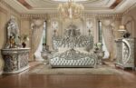 Metallic Silver 4PC Bedroom Set HD-8088 By Homey Design Homey Design Bedroom Sets Mobilia Cleopatra 13 Metallic Silver 4PC Bedroom Set HD-8088 By Homey Design 13
