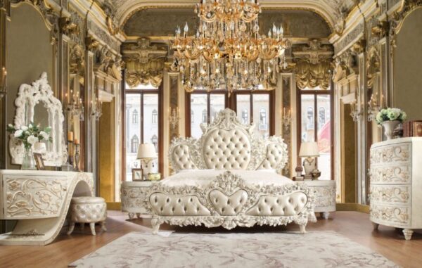White Luxury Bedroom Set HD-8030 By Homey Design 9