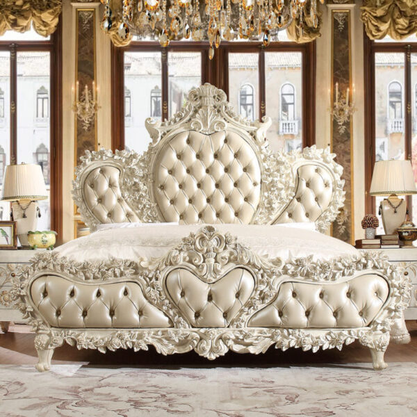 White Luxury Bedroom Set HD-8030 By Homey Design 10