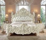 White Gloss Finish 4 PCs Eastern King Bedroom Set HD-8089 By Homey Design 14