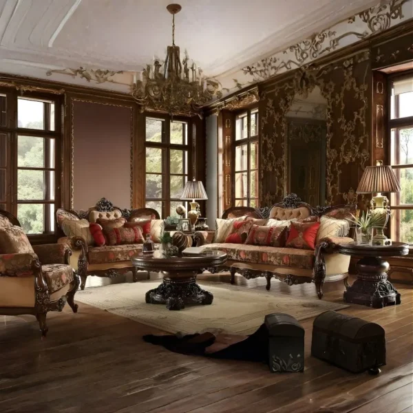 Dark Oak Loveseat HD-39 By Homey Design - Image 2