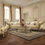 Homey Design Victorian HD-2626 Traditional Living Room 3Pc Sofa Set In Luxury Gold Finish