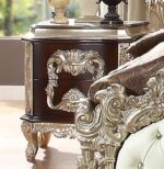 Metallic Silver Finish 5Pcs Bedroom Set HD-8017 By Homey Design 12