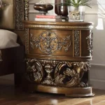 Gold & Brown 4PCs Bedroom Set Traditional Hd-8018 By Homey Design - Image 3