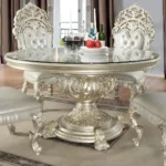 Silver Victorian 5 PC Dining Table Set HD-8088 By Homey Design - Image 2