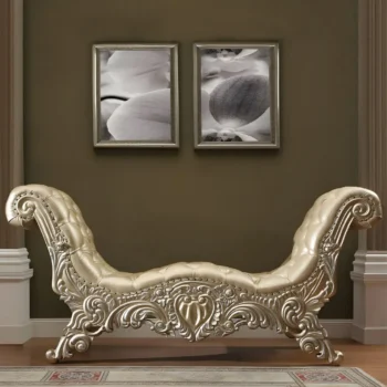 Belle Silver Bench HD-8022 By Homey Design