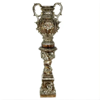 Mahogany Cracke & Ant Sil Victorian  Design Vase HD-384 By Homey Design