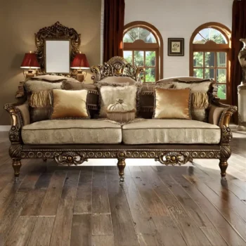 Metallic Antique Gold Sofa HD-610 By Homey Design