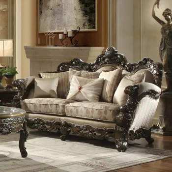 Met Ant Gold & Perfect Brown Loveseat HD-2658 By Homey Design