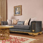 Luxury Gold Finish 2PC Sofa Set HD-3053 By Homey Design 10