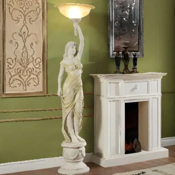 Luxury White & Tan Face Left Lamp HD-8025 By Homey Design