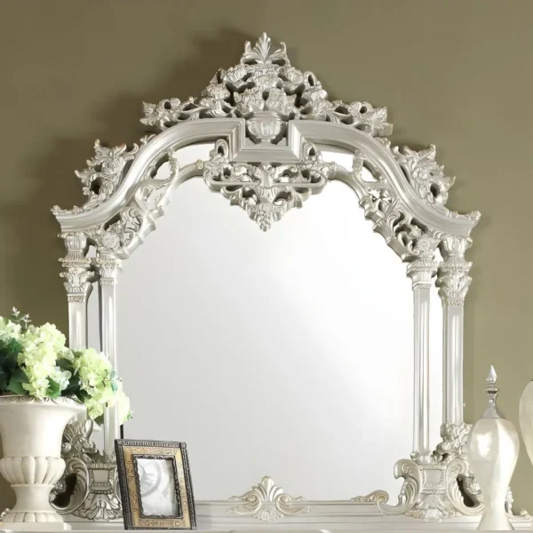 Metallic Silver 4PC Bedroom Set HD-8088 By Homey Design - Image 4