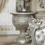 Metallic Silver 4PC Bedroom Set HD-8088 By Homey Design - Image 3