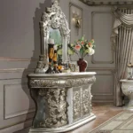 Metallic Silver 4PC Bedroom Set HD-8088 By Homey Design - Image 5