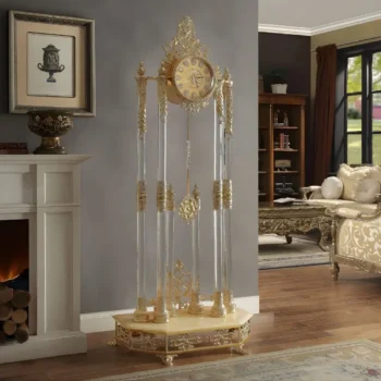 Victorian Gold Brass Clock HD-8817 By Homey Design