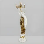 White & Metallic Gold Floor Lamp HD-7941 By Homey Design - Image 2