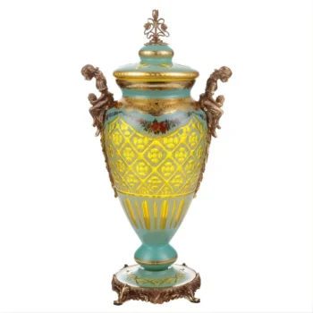 Bronze Floral Finish HD-6016L URN By Homey Design