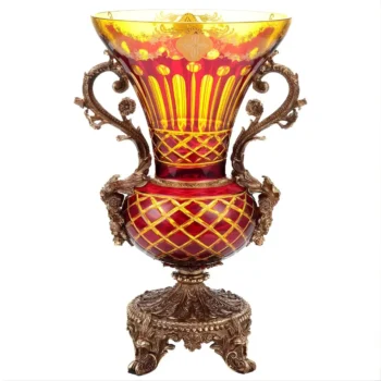 Bronze – Amber & Ruby Red-Gold Vase HD-3014 By Homey Design