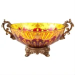 Amber & Ruby Red Bowl HD-3005 By Homey Design