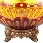 Amber & Ruby Red Bowl HD-3005 By Homey Design - Image 2
