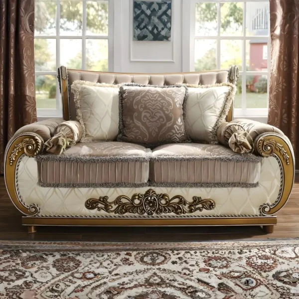 HD-25 Homey Design 3Pc Sofa Set in Perfect Brown - Image 3