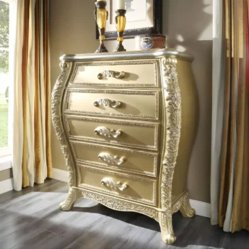 Metallic Gold HD-1801 Chest By Homey Design