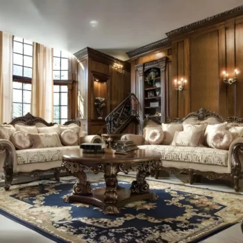 Perfect Brown Victorian 3PC Sofa Set HD-6935 By Homey Design