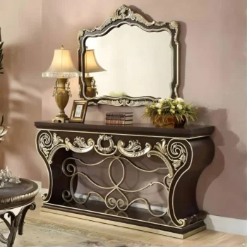 Brown Cherry Console Table HD-213 By Homey Design