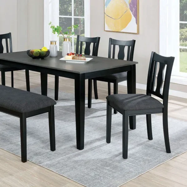 Dunseith 5 Pc. Dining Set Transitional WhiteGray by Furniture of America