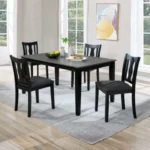 Dunseith 5 Pc. Dining Set Transitional WhiteGray by Furniture of America