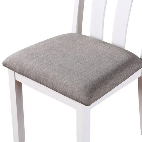 Dunseith 5 Pc. Dining Set Transitional WhiteGray by Furniture of America