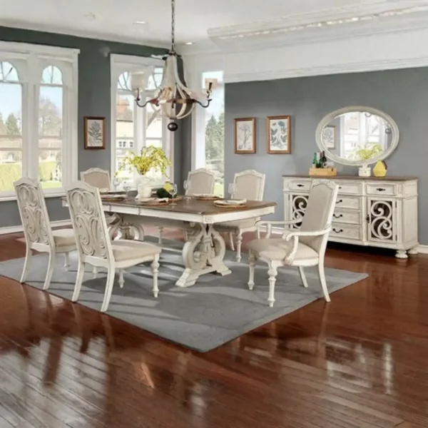Arcadia Dining Table CM3150WH-T BY Furniture of America