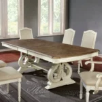 Arcadia Dining Table CM3150WH-T BY Furniture of America