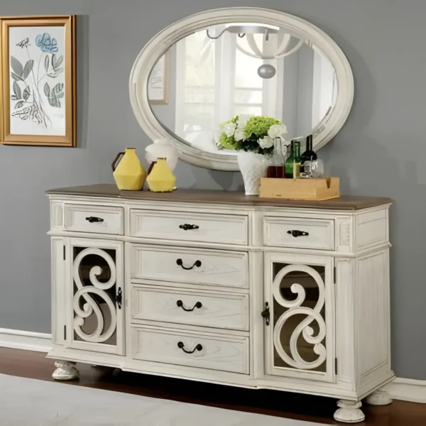 Arcadia Server CM3150WH-SV BY Furniture of America