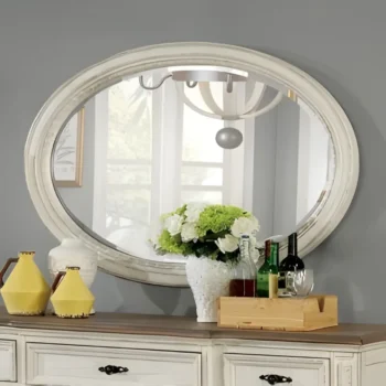 Arcadia Oval Mirror CM3150WH-MO BY Furniture of America