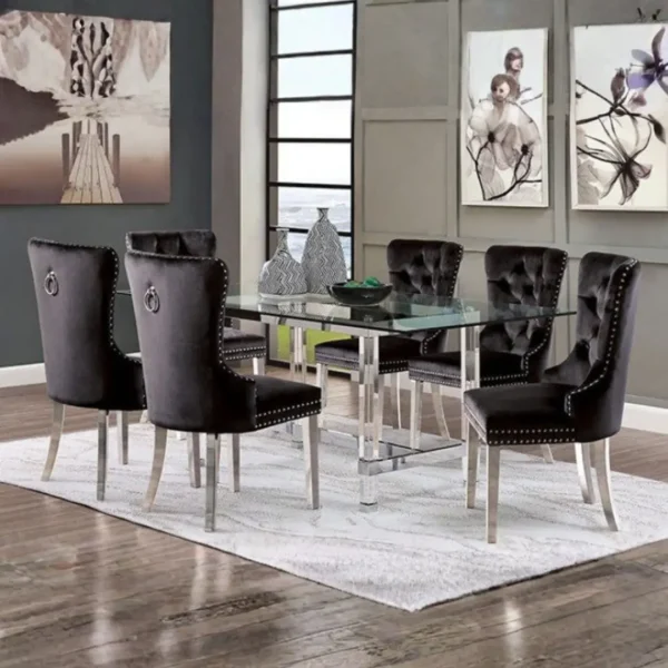 Casper Chrome Dining Table CM3654T-TABLE BY Furniture of America