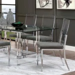 Casper Chrome Dining Table CM3654T-TABLE BY Furniture of America
