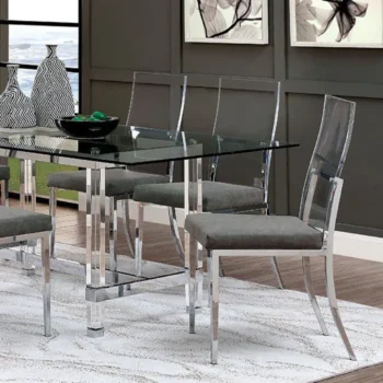 Casper Chrome Dining Table CM3654T-TABLE BY Furniture of America