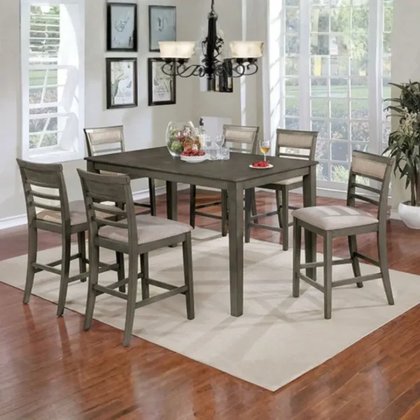 Fafnir 7 Pc. Counter Ht. Table Set CM3607PT-7PK By Furniture of America