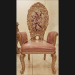 Handmade Zayn Peach Dinning Arm Chair 9