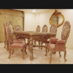 Handmade Zayn Peach Dinning Arm Chair 11