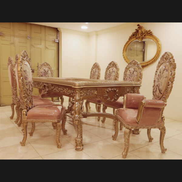 Handmade Zayn Peach Dinning Arm Chair 8