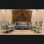 Handmade 4Pcs- Fairuz Mint Green Sofa Set 11