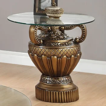 Bronze End Table HD-8908B By Homey Design