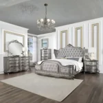 Ausonia Nightstand Antique Platinum Finish By ACME