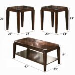 Docila 3PC Pack Coffee & End Set by ACME Luxury Coffee Tables Mobilia Cleopatra 8 Docila 3PC Pack Coffee & End Set by ACME 8
