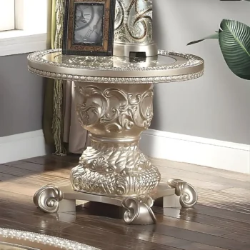 Champagne End Table HD-328C By Homey Design